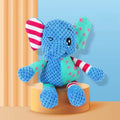 New Elephant Toy Patchwork Rabbit Fox Toy Dog Toy Sound Pet Plush Chew Toy Bite-Resistant Dog Toy Plush Sound Interactive Toy