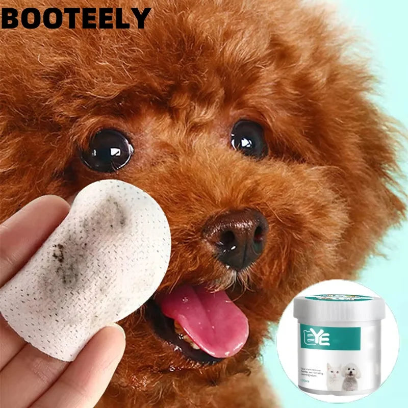 New Pet Eye Wipes Cats and Dogs Tearmark Wet Wipes Cats and Dogs Universal No Irritation Cleaning Products 130 Canned Wipes